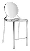 Silver Metal Counter Height Stool (Set of 2) - Eclipse