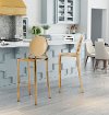 Gold Metal Bar Stool (Set of 2) - Eclipse