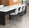 White Bucket Seat Counter Height Stool - Zip