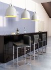 Gray and Silver Metal Bar Stool - Genoa