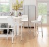 White Metal Bar Stool (Set of 2) - Fashion