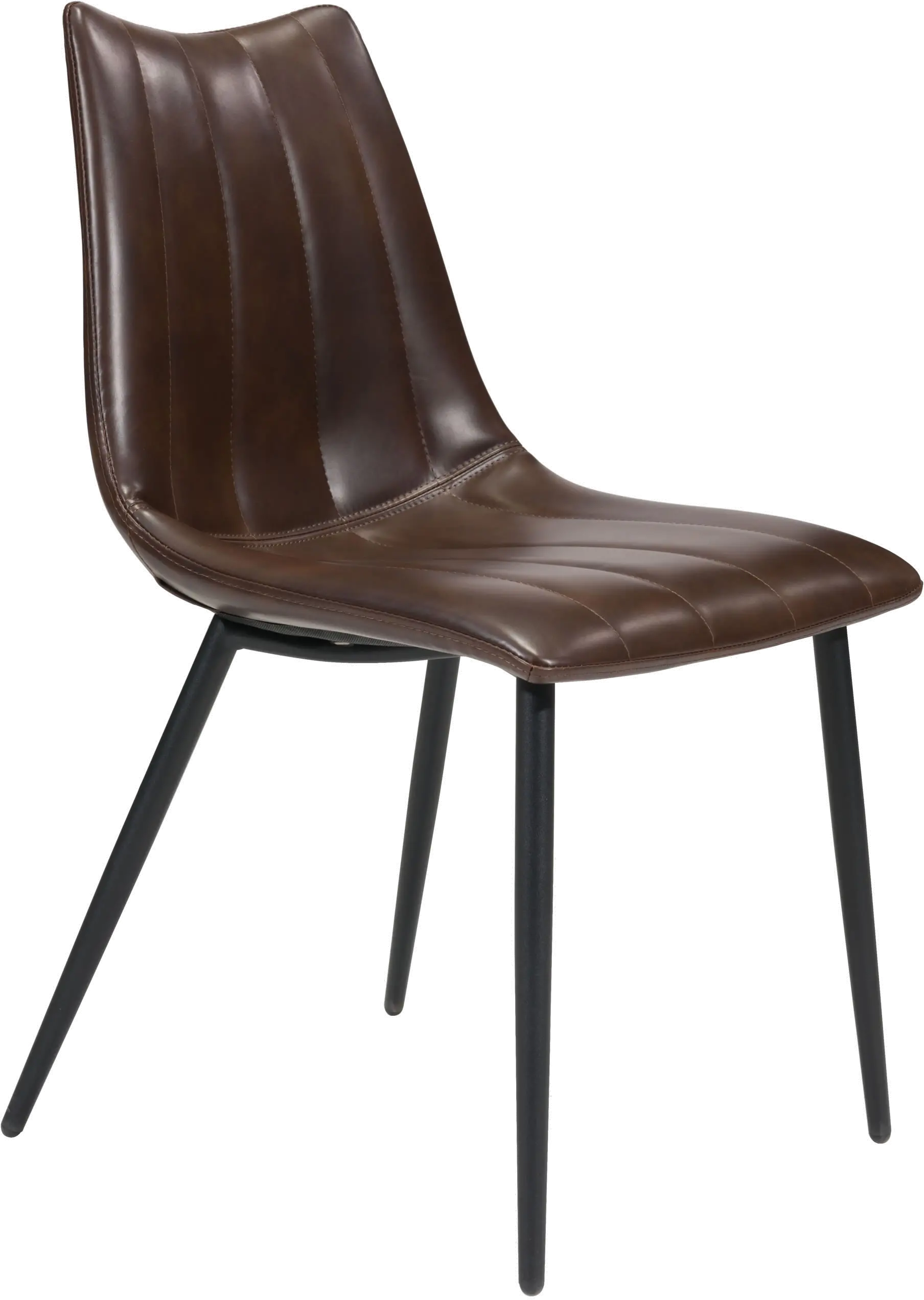 Brown Bucket Seat Dining Room Chair (Set of 2) - Norwich-1