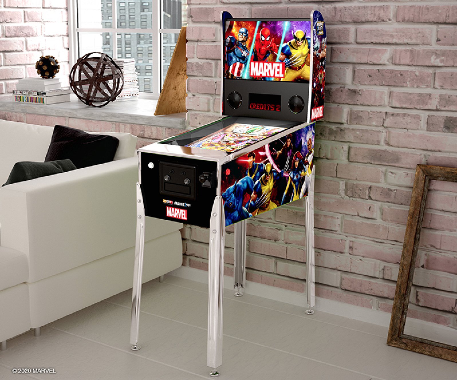 815221021891 Arcade 1UP Marvel Pinball Machine-3