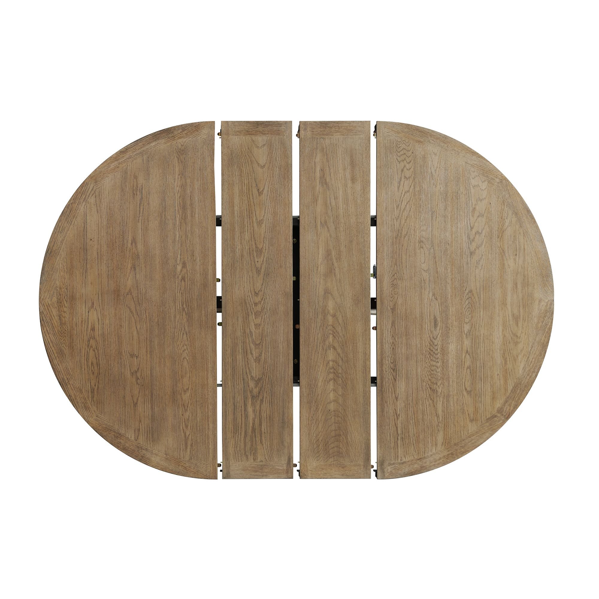 Gray Brown Round Dining Room Table - Myles-2