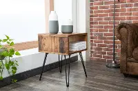 Reclaimed Wood Folding End Table - Beckham