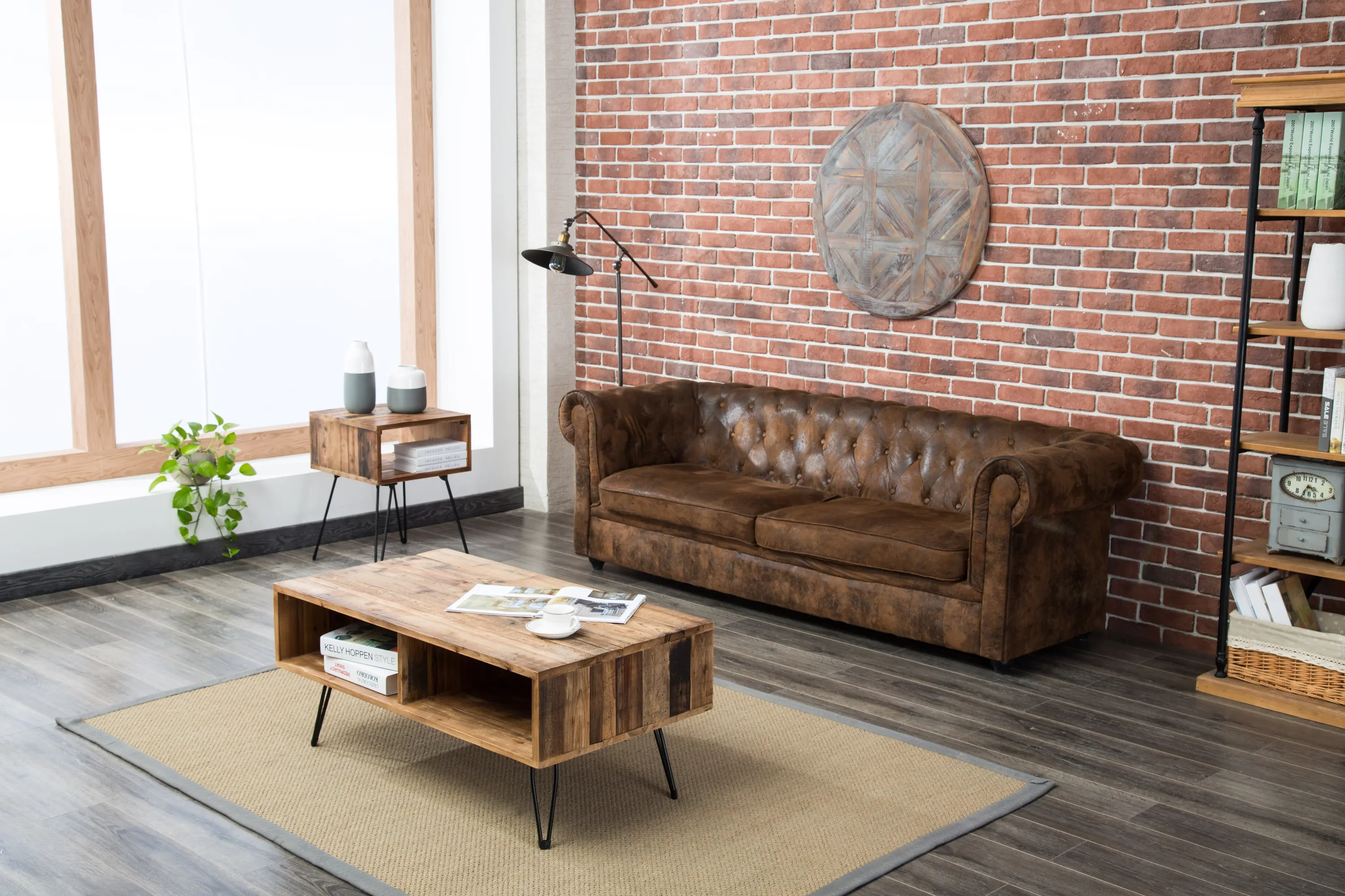 Reclaimed Wood Folding End Table - Beckham-2