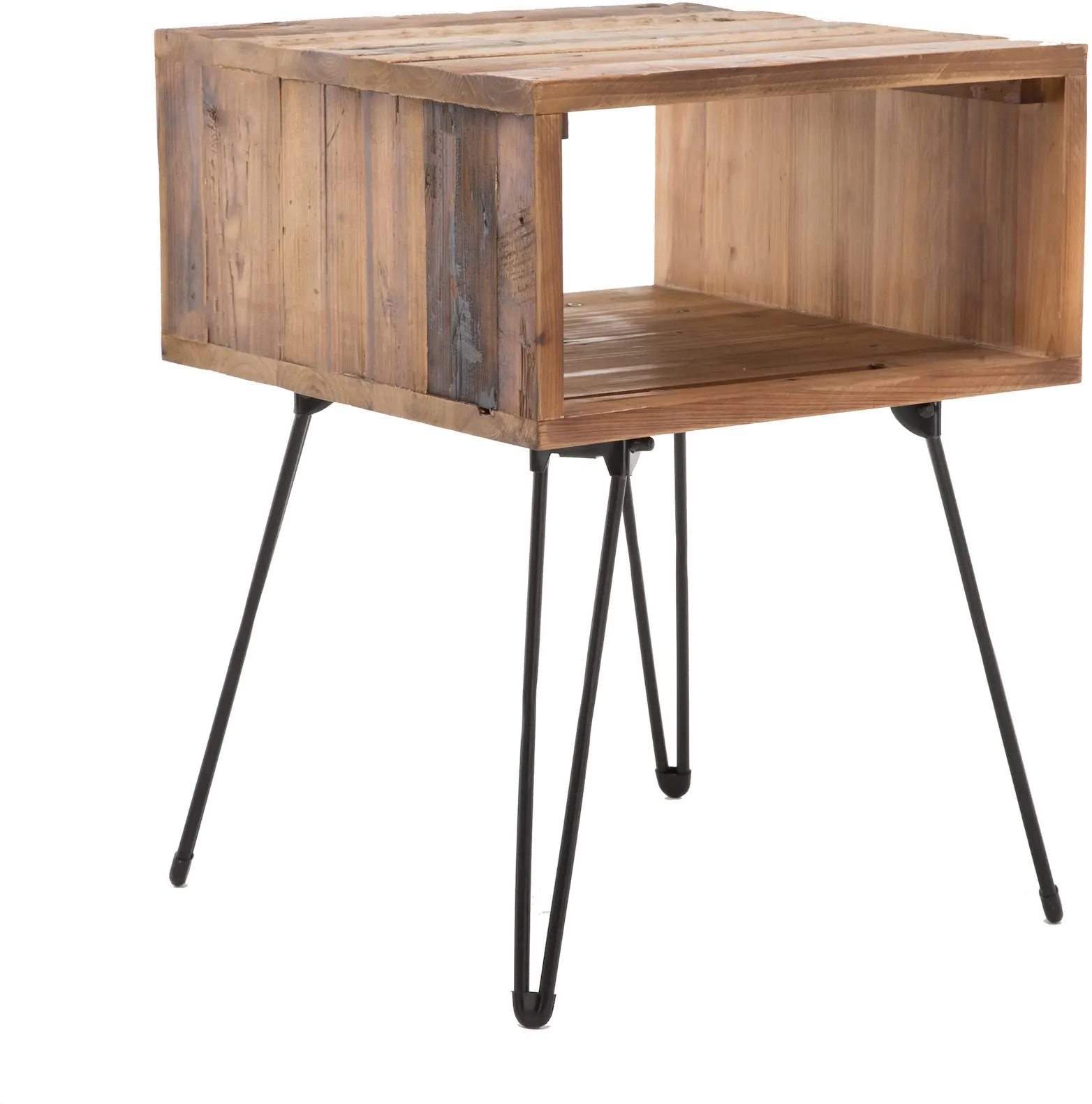 Reclaimed Wood Folding End Table - Beckham-4