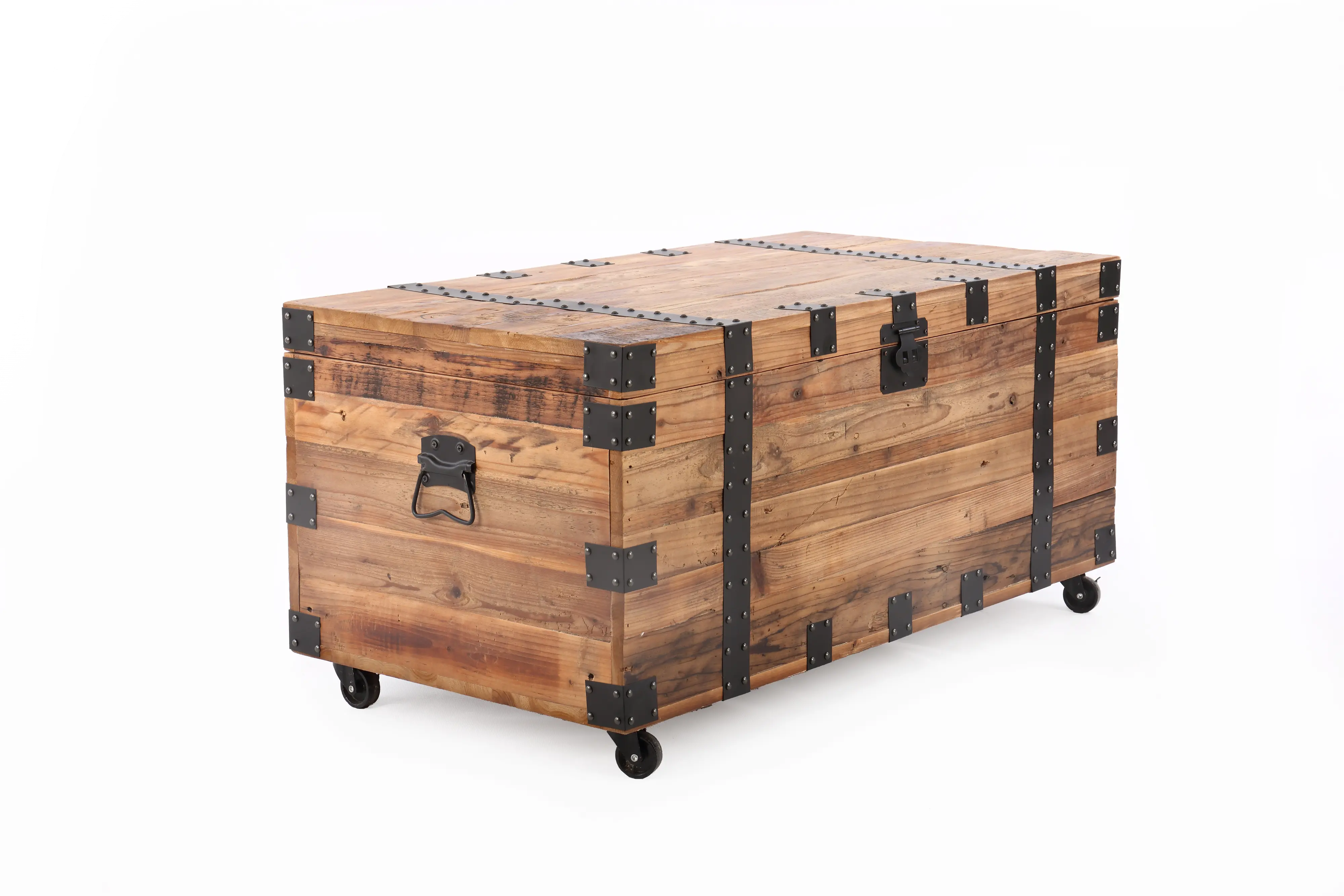 Natural Wood Trunk End Table - Raymond-1