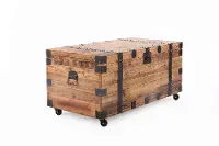 Natural Wood Trunk End Table - Raymond