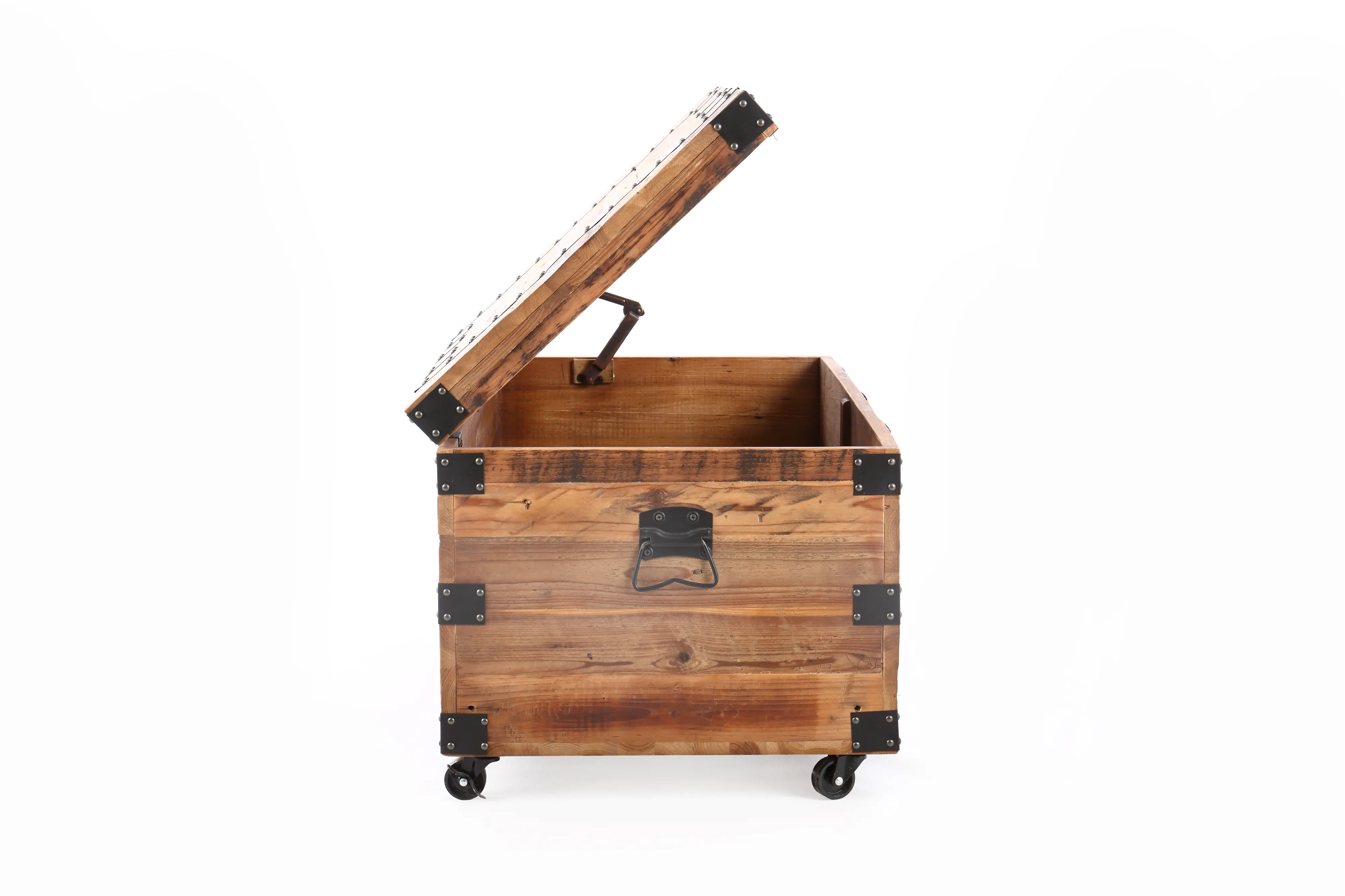 Natural Wood Trunk End Table - Raymond-3