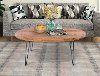Oval Reclaimed Wood Coffee Table - Warren