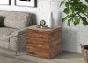 Brown Wood Storage Cube Trunk - Lismore