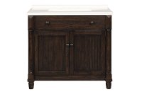 37 Inch Dark Brown Single Bathroom Vanity with Sink - Almada