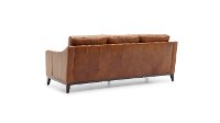 Mid Century Modern Brown Leather Sofa - Delacruz-3