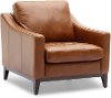 Mid Century Modern Brown Leather Chair - Delacruz