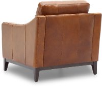 Mid Century Modern Brown Leather Chair - Delacruz-3