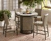 KIT Light Brown 5 Piece Patio Fire Pit Bar Set - Ellery