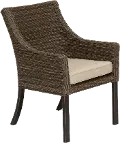 AFE06200P04 Oak Grove Wicker Patio Dining Chair