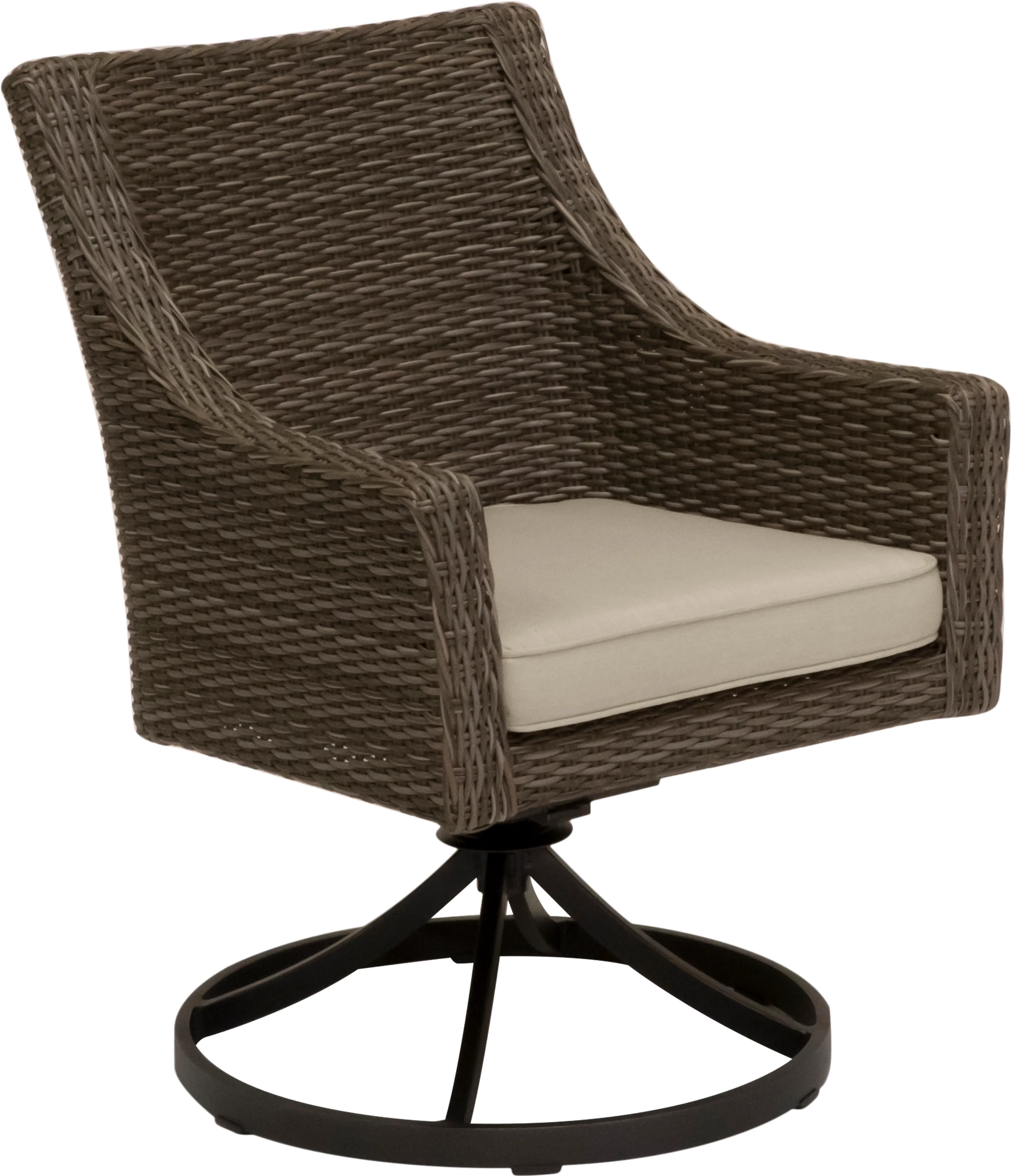 AFE06201P04 Oak Grove Wicker Patio Swivel Chair-1