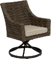 AFE06201P04 Oak Grove Wicker Patio Swivel Chair