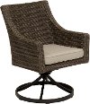 Wicker Patio Swivel Chair - Oak Grove