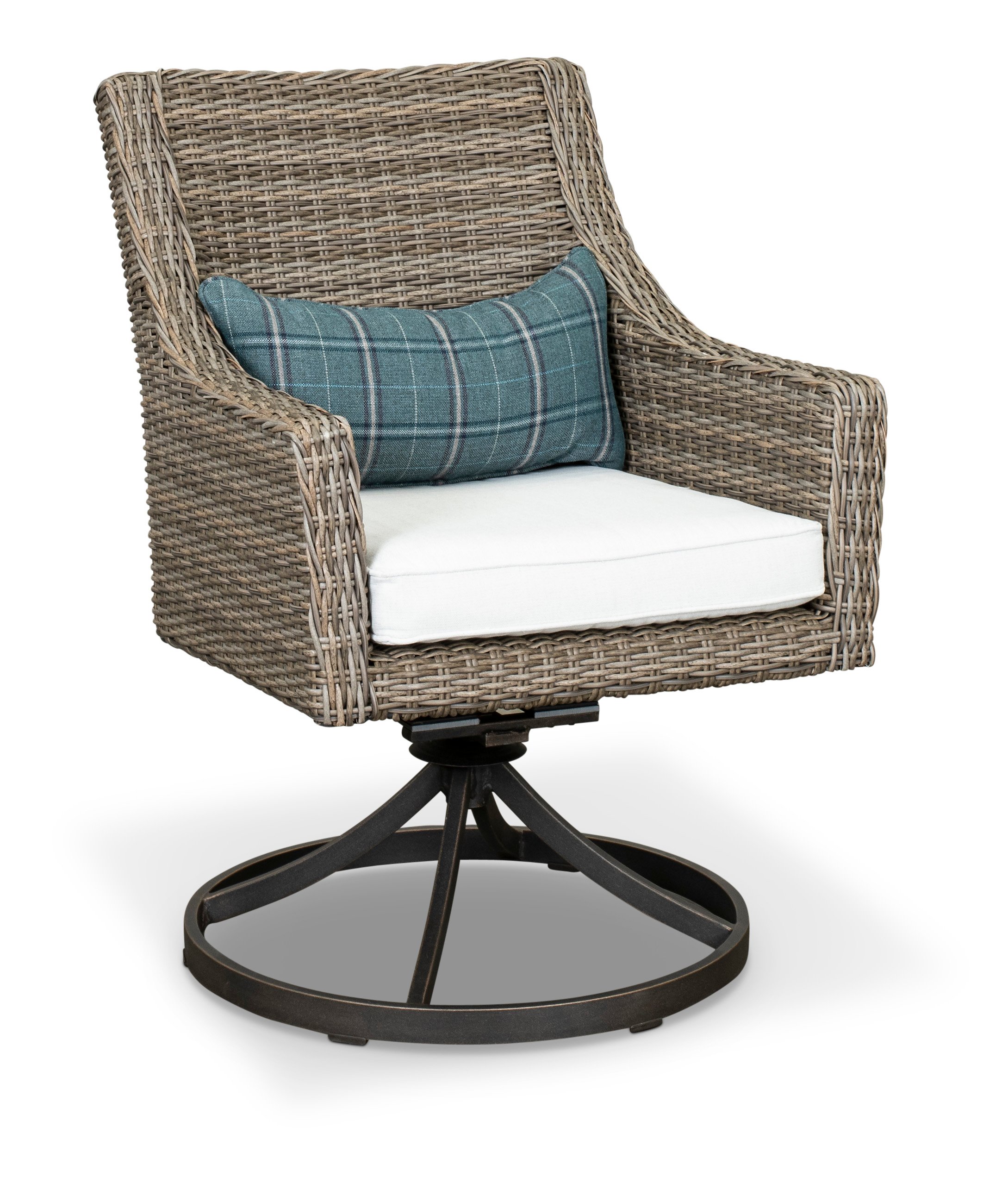AFE03201P01 Wicker Patio Swivel Chair - Oak Grove-2