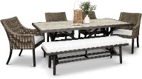 AFE06245P01 Canvas Patio Bench with Sunbrella Fabric - Oak Grove-4