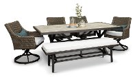 AFE06245P01 Canvas Patio Bench with Sunbrella Fabric - Oak Grove-6
