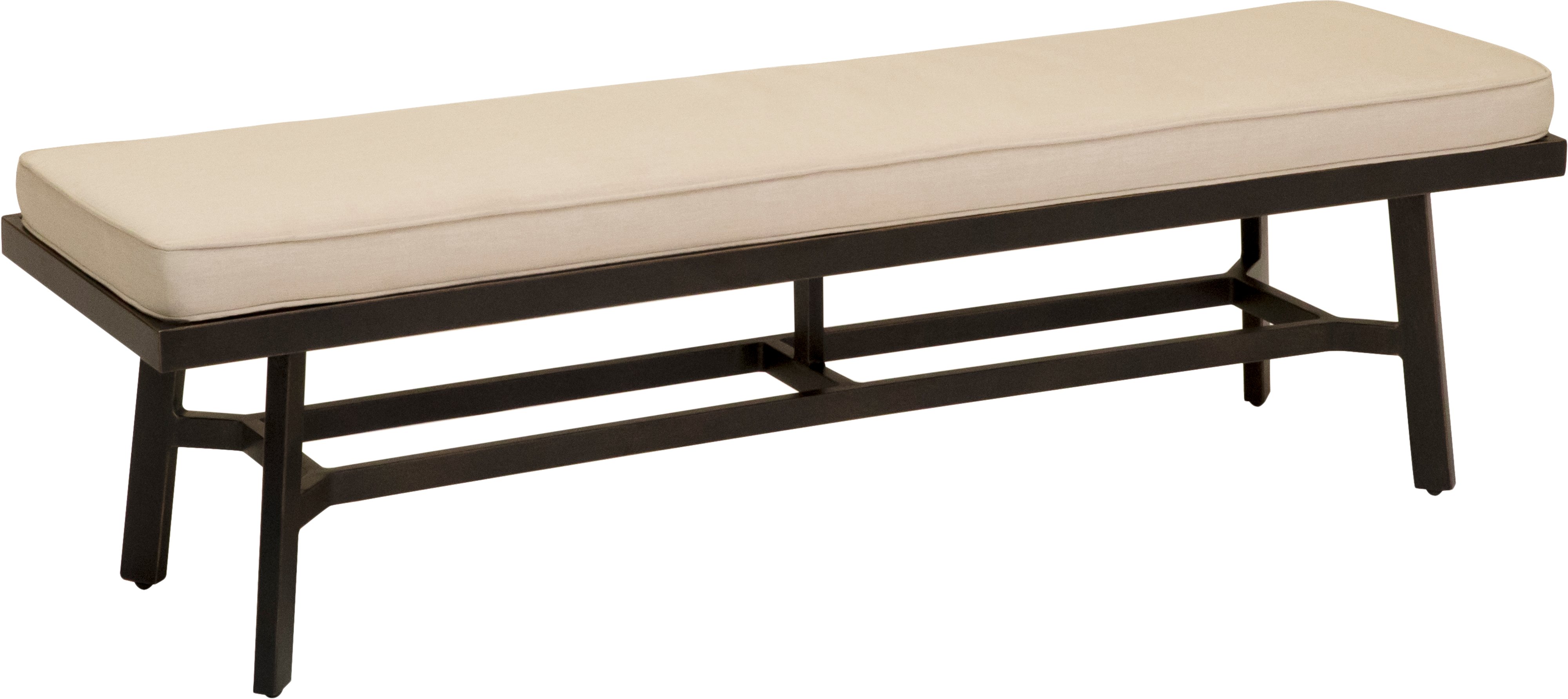 AFE06245P01 Oak Grove Canvas Patio Bench with Sunbrella Fabric-1