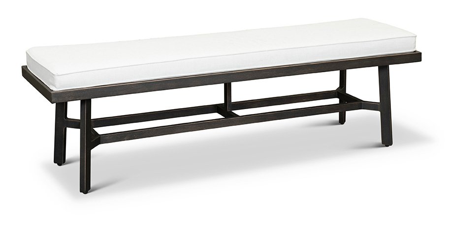 AFE06245P01 Oak Grove Canvas Patio Bench with Sunbrella Fabric-2