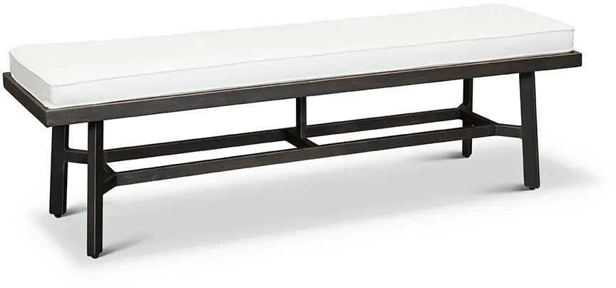 AFE06245P01 Oak Grove Canvas Patio Bench with Sunbrella Fabric-2