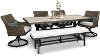 Contemporary 6 Piece Patio Dining Set with Bench - Oak Grove