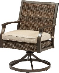 Wicker Patio Swivel Chair with Sunbrella Cushion - Trenton