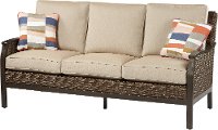 Ash Wicker Patio Sofa - Trenton