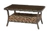 Wicker Slat Top Patio Coffee Table - Trenton