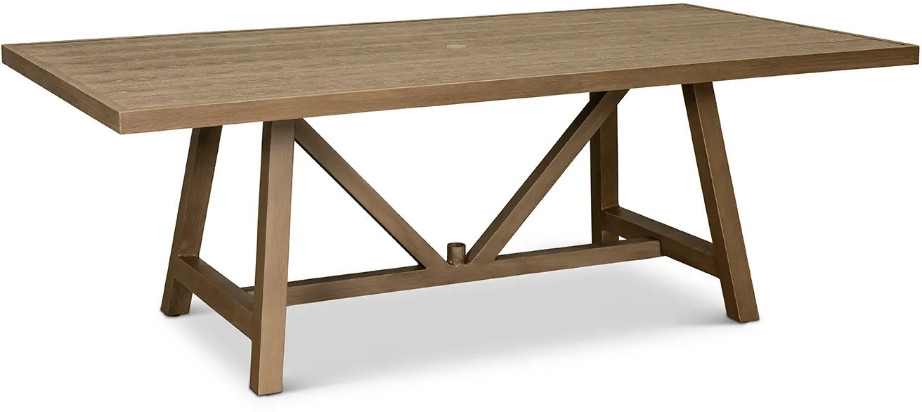 Sunset Barnwood Rectangular Patio Dining Table-1