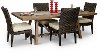 5 Piece Patio Dining Set with 4 Armless Chairs - Sunset