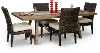 Sunset 5 Piece Patio Dining Set with 4 Armless Chairs