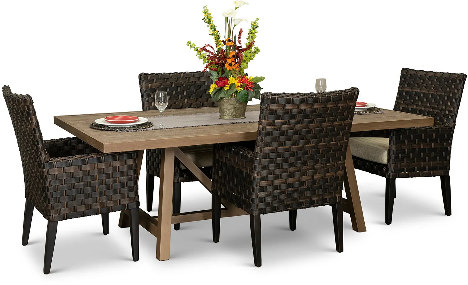 Sunset 5 Piece Patio Dining Set-4