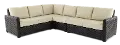 Sunset 4 Piece Tan Patio Sectional