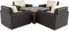 5 Piece Patio Fire Pit with Gliding Lounge Chairs - Sunset