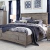 Clearance Farmhouse Gray Queen Storage Bed - Paxton Place