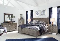 Gray 4 Piece California King Bedroom Set - Paxton Place
