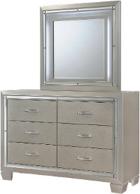 Contemporary Champagne Dresser - Platinum