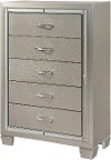 Contemporary Champagne Chest of Drawers - Platinum