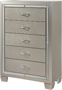 Contemporary Champagne Chest of Drawers - Platinum