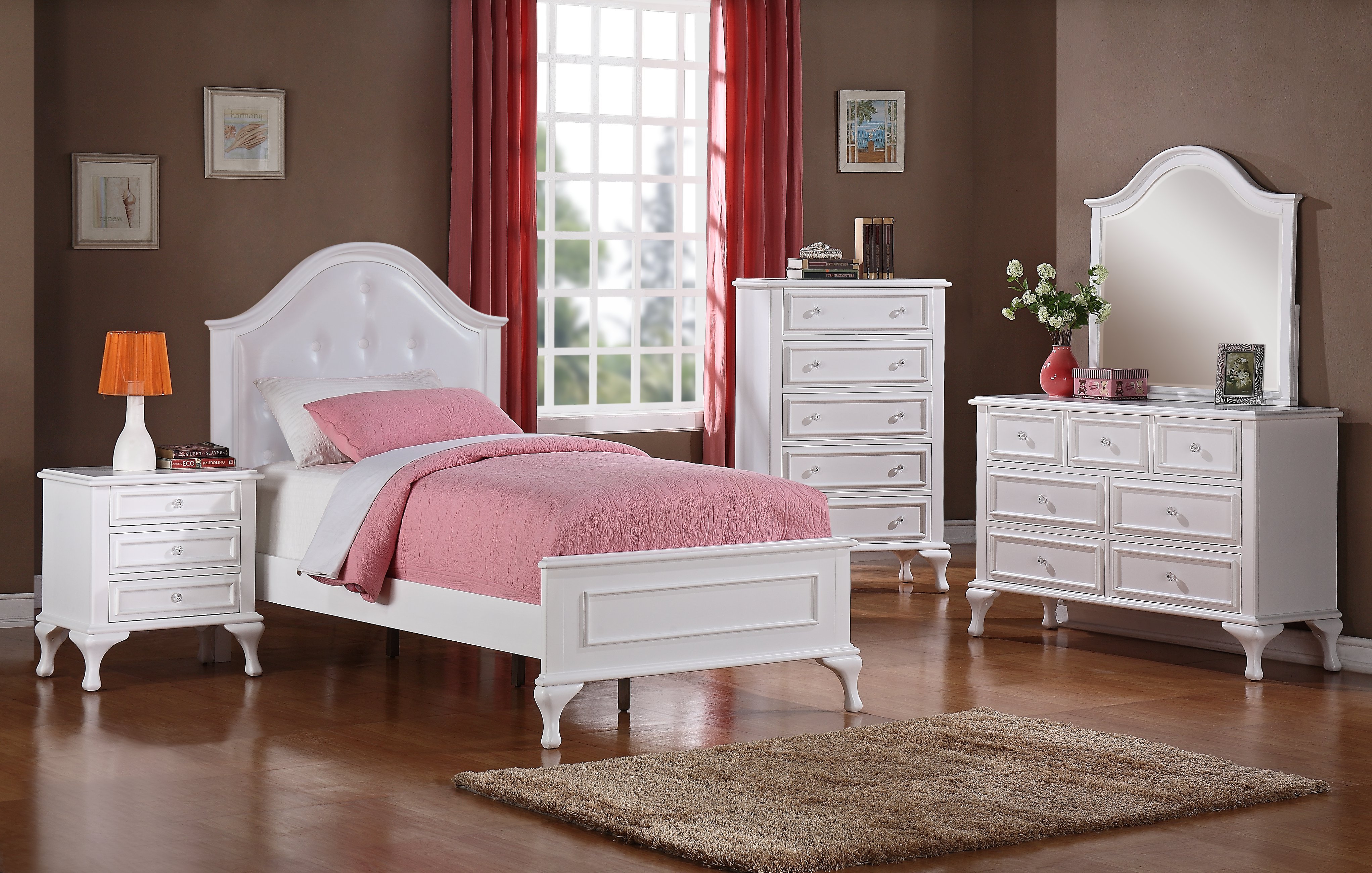 Jesse Traditional White Full Size Bed-2