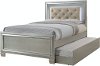Contemporary Champagne Full Bed with Trundle - Platinum