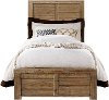Clearance Casual Rustic Natural Brown Twin Bed - Shilo