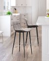Taupe Upholstered Bar Stool (Set of 2) - Tangiers